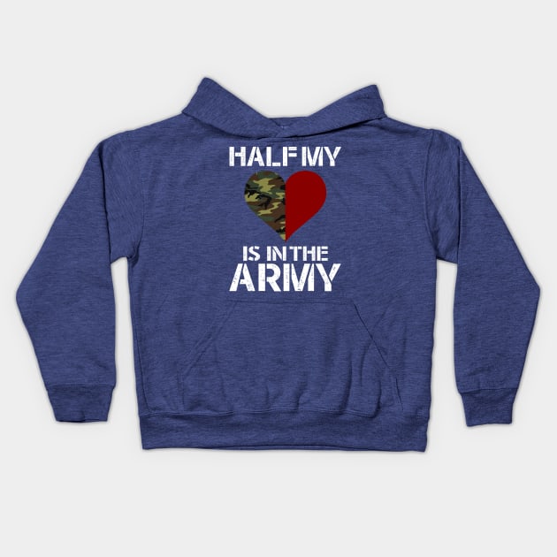 Half My Heart Is In The Army Kids Hoodie by veerkun